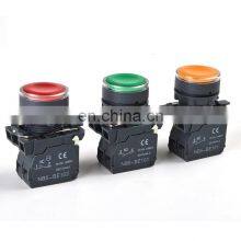 22mm Waterproof Illuminated LED Round Push Button Switch With Neon Light SB5(LA68S XB5) -AW33B5 1NO 1 NC AC DC24V/AC220V thumbnail-2