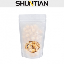 Food Packaging Bag Custom Printed Laminated Rice Paper Packaging Backed Stand Up Pouches With Hang Hole thumbnail-1