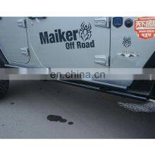 4x4 Black Running Board for Jeep Wrangler jk jl 2018+ Steel Side Guards thumbnail-1