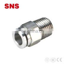 SNS BKC-PM Pneumatic Stainless Steel Bulkhead Union Connector Stainless Steel Pipe Fitting thumbnail-4