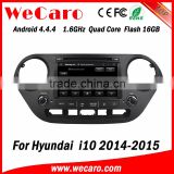 Wecaro WC-HI8071 Android 4.4.4 car stereo 1024 * 600 for hyundai i10 touch screen car dvd WIFI 3G 16GB Flash 2014 2015