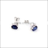 4CT Created Sapphire Earring Maker Wholesale Sterling Silver Earring Hooks