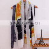 Wholesale Ladies Fashion Scrawl Large Cotton Printed Shawl thumbnail-4