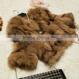 QD60420 winter fox fur lady jacket clothing manufacturer