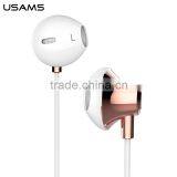 USAMS Enjoy Series 1.2M Fashion Metal Earphone For IPhone/Android 3.5mm Universal Super Bass in Ear Headphone MT-5486 thumbnail-1