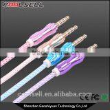 Gold Plated Colorful Audio Video Cable 3.5mm Aux Cable NY Braided Stereo 3.5mm Audio Cable thumbnail-2