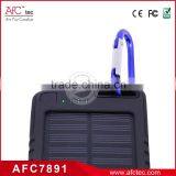 Carabiner Hanging Design Outdoor Flashlight Dual USB 4000mAh RV Sun Powered Outdoor Solar Battery Charger thumbnail-2