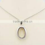 Top Quality Steel Photo Frame Locket Pendant Oval Photo Frame Pendant for Women thumbnail-5