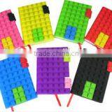 Cute and colorful silicone notebook, block design notebook