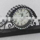 100638EA-Acrylic Diamond Metal Table Clock