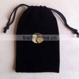 Custom Cheap Black Velvet Drawstring Bag thumbnail-1