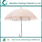 leather crook handle outdoor umbrella metal frame