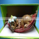 Resin Animal Statue Arts Dog and Cat "DAY DREAM IN BOAT" thumbnail-5