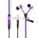 High Quality Zipper Earphone With Mic thumbnail-6