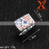 In Stock New Hot Sale Stainless Steel American Flag Symbol Freemason Masonic Silicone Wedding Rings for Men thumbnail-2