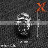 In Stock Custom Band Polished Stainless Steel Vintage Buddha Face Shape Fashion Men Rings Jewelry thumbnail-2