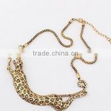 CZ8571 New style gold chain leopard lady Necklace