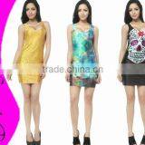 Galaxy Slim Yellow Beer Dress,Sleeveless Vest Short Women Galaxy Dress thumbnail-1