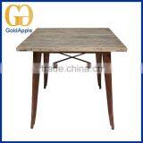 Antique Vintage Industrial Metal Wooden Coffee Table Dining Table and Chair thumbnail-1