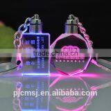 Factory Wholesale LED Light Crystal Key Chain With Customized Log for Promotional Gift thumbnail-1