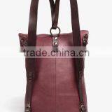 High Quality Women Knapsack Leather Document Backpack Bag thumbnail-4