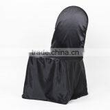 100% Purple Polyester Satin Chair Cover for Wedding thumbnail-6