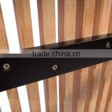 Walnut Finish 48-inch Mid Century Modern Living Room Slat Bench thumbnail-5