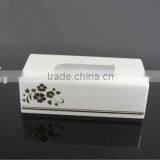 Elegant Design Acrylic Facial Tissue Box Holder With Flowers Printed