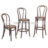 Factory Price Leather French Dining Bar Wood Bar Chair thumbnail-2