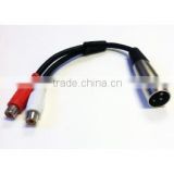 3 Pin Male XLR To 2 RCA Female Y cable 12 Lengh