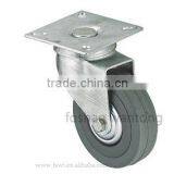 2"-5" Grey Rubber Wheel Light Duty Top Plate Fixed Casters thumbnail-1