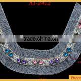 Fashion Raimbow Rhinestones Beaded Applique AI-2412 thumbnail-1