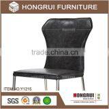 Made in China Metal With Nickel Brush Chair Wholesale Simple Cheap pu Dining Chair thumbnail-4