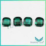 7*7 mm Square Cushion Cut Synthetic Raw Green Color of Emerald Stone thumbnail-5