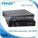 Newest 10KM VGA Over Fiber Converter External Audio With Bi-directional RS232 Signal Transmission Support 1080P@60Hz Resolution