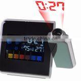 2015 Hot Sale Factory Direct Smart Weather Station Projection Digital LCD Portable Electronic Alarm Clock