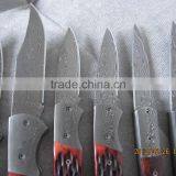 OEM Handmade Damascus Collection Folding Knife, Mountain Hiking Small Knife, Natural Wood Handle thumbnail-2
