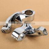Universal 32mm 1.25" Short Angled Adjustable Highway Peg Mount Kit For Har-ley thumbnail-3