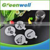 With Food Grade Certification Cappuccino Art Plastic Coffee Stencils Set thumbnail-1