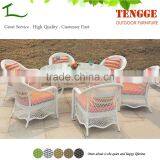 Garden Rattan Dinning Table and Chairs Patio Furniture Set thumbnail-1