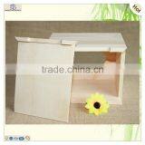 Plain Sliding Laser Cutting Pine Wooden Tissue Box thumbnail-5