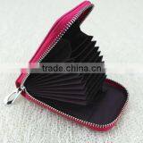 Cy278 Genuine Leather Women Card Holder Wallets High Quality Female Pillow PurseOrgan Colorful Zipper Credit Card Holder thumbnail-3