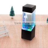Hot-selling Table Decorative Mini Aquarium With LED Light, Desk Jellyfish Light Fish Tank, Flashing Color Volcanic Light thumbnail-4