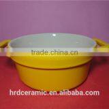Fun Yellow Glazed Soup Bolw Ceramic Glazed Bowl / Decorative Bowl thumbnail-1