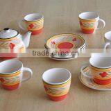 13pcs Ceramic Tea Set With Handpainting thumbnail-1