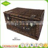 2017 New Design Hot Selling Outdoor Camping Empty Willow Wicker Picnic Basket for Two Person thumbnail-4