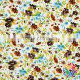 Summer Vintage Flower Print Fabric Material Textile For Sewing Dress Cloth Polyester Cotton Water Washing