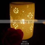 Ceramic Cylinder Electric Oil Burner Lamp With Aromatherapy Function thumbnail-1