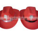 China Cheap Blue Orange Custom Gentleman Dad Fitted Wool Felt Cowboy Hat Wholesale Print Logo on Sale thumbnail-5