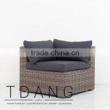 Helena Outdoor Corner Bench - Vietnam Wicker Furniture - Poly Resin Furniture thumbnail-1